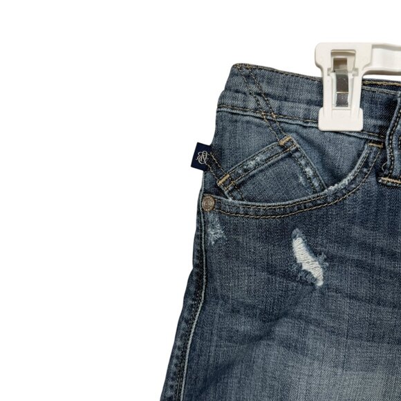 Rock & Republic Shorts Womens 16 Blue Hula Distressed Grunge Raw Hem - Picture 5 of 7